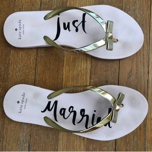Kate Spade ♠️ Just Married Flip-flops